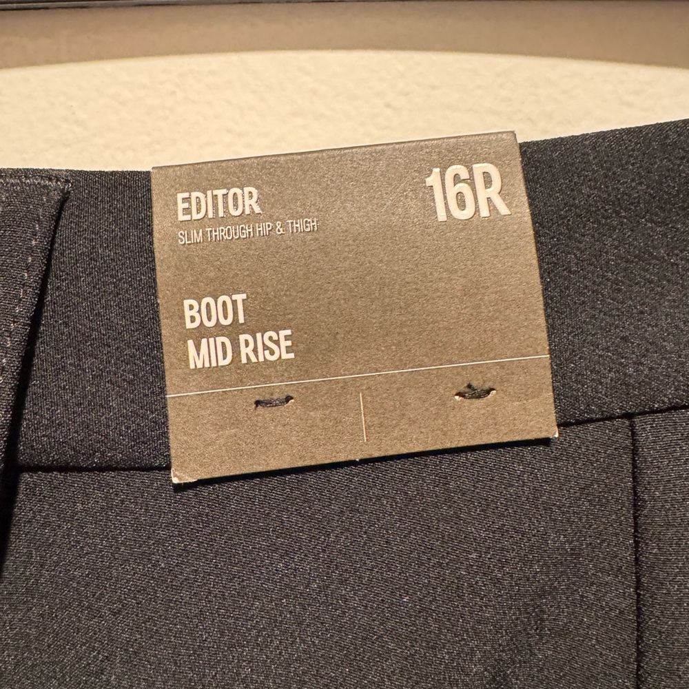 Express Editor Gray Boot Mid Rise Pants